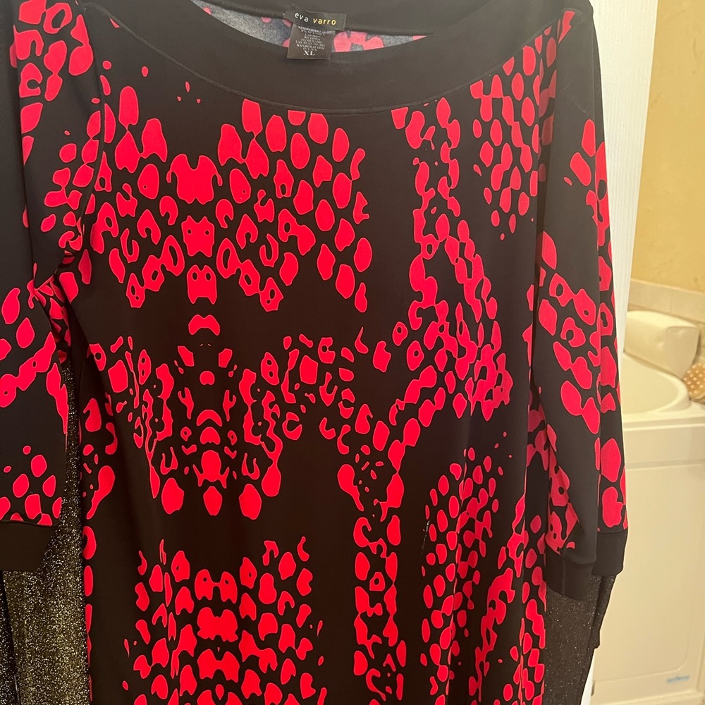 Eva Varro Red and Black top